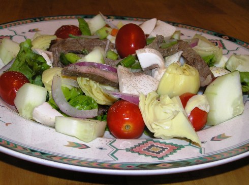 Grilled Steak and Artichoke Salad