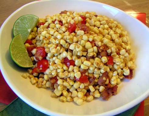 Spicy Skillet Corn with Tomatoes 