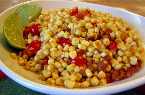 Spicy Skillet Corn with Tomatoes 