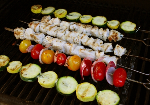 Grilling the Kabobs