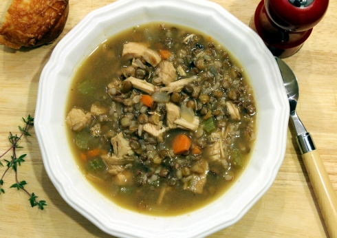 Turkey Lentil and Mixed Brown Rice Soup