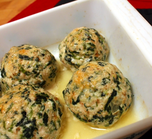 Baked Spinach, Garlic, and Rosemary Turkey Meatballs
