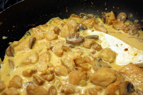Creamy Spicy Chicken and Mushrooms