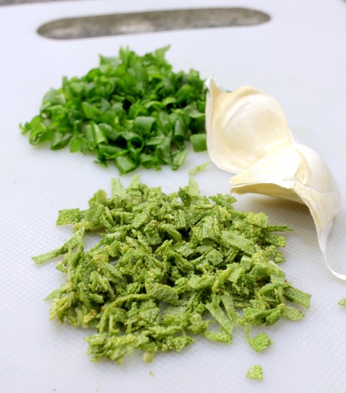 Finely Chopped Sage and Green Onion