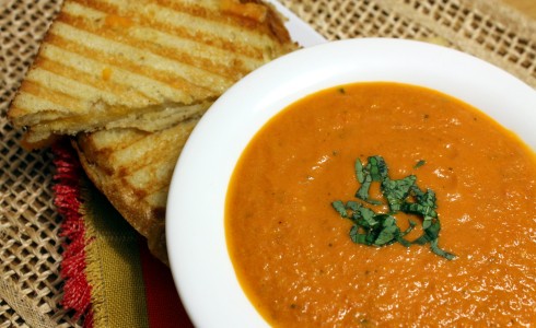 Homemade Tomato Soup and Grilled Cheese
