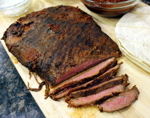 Sliced Carne Asada Flank Steak