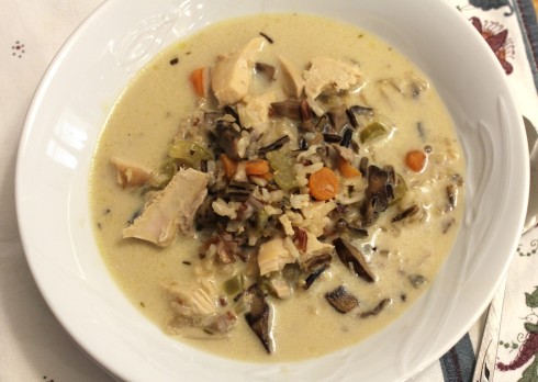 Turkey Mushroom and Wild Rice Creamy Soup