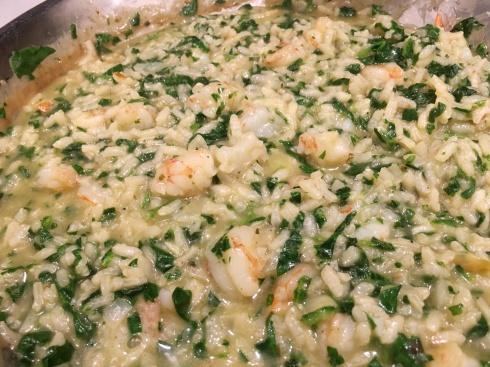 Shrimp and Spinach Risotto