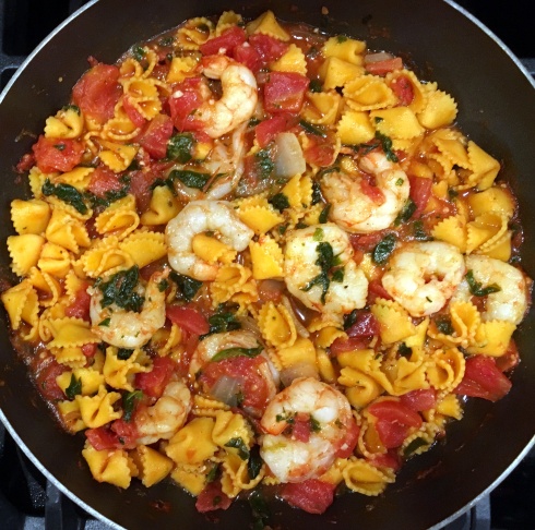 Spicy Tomato and Shrimp Pasta